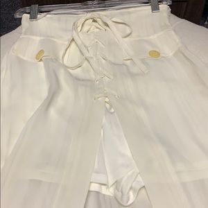 Long sheer skirt with shorts